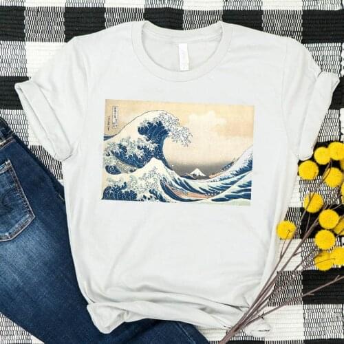 So It Is Ocean The Great Wave Women t shirt Cartoon Movie Summer Tshirt Tees Printed Graphic Top Kawaii Short Sleeve T-shirt