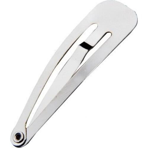 4pcs 4cm Metal Kid Silver DIY Metal Kid Silver SNAP CLIPS DIY Bows Girl Hair Clip Claw Barrette Pin Bow Craf