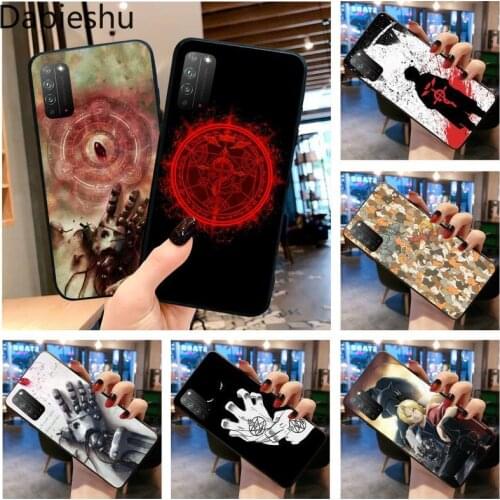 Anime FullMetal Alchemist black Phone Case Hull for Huawei Honor 30 20 10 9 8 8x 8c v30 Lite view pro