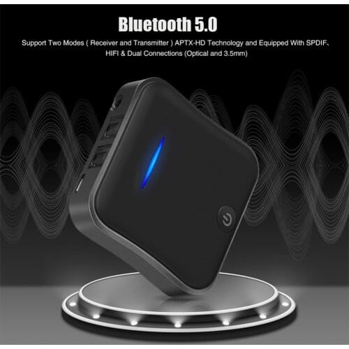 Bluetooth-compatible Transmitter 5.0 APTX HD Adapter 3.5mm SPDIF Digital Optical Toslink Car Speaker Bluetooth Audio Receiver