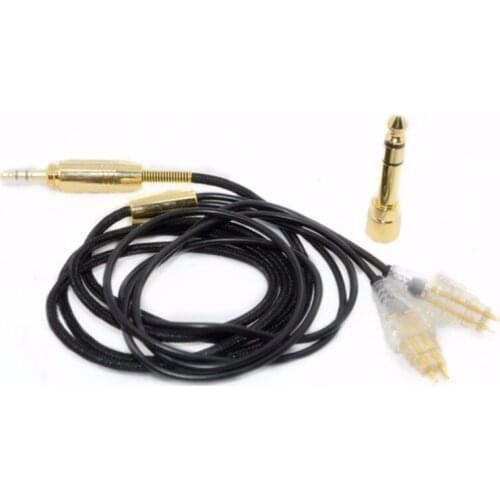 Black Replacement Audio Cable Cords Line for Sennheiser HD414 HD420 HD430 HD525 HD545 HD565 HD580 HD600 HD650 Headphones Headset