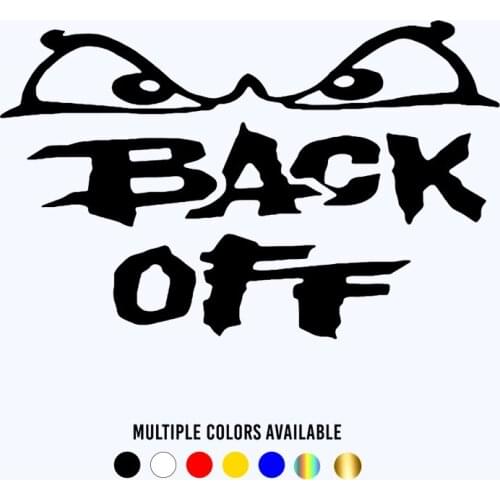 CK3128# BACK OFF with angery eyes reflective funny car sticker vinyl decal silver/black car auto stickers for bumper