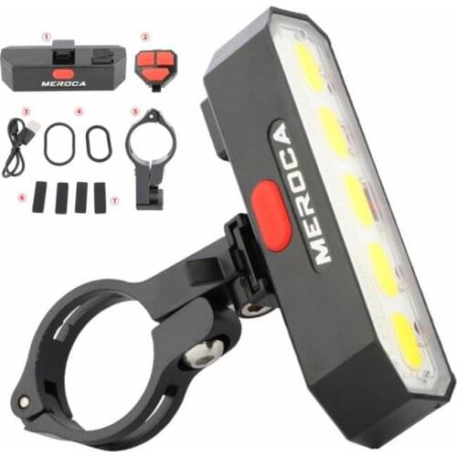 MEROCA Smart Bicycle Light Cycling Wireless Remote Control Steering Tail Light Rear Lamp 6 Modes USB Charging Taillight Dropship