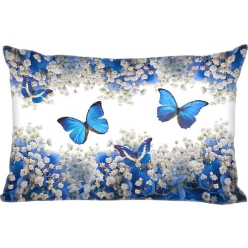 Hot Sale Custom Double Sided Pillow Slips Beautiful Butterfly Rectangle Pillow Covers Bedding Comfortable Cushion/High Quality