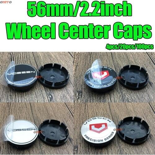 Car Wheel Center Caps VOSSEN logo Emblem Badge Covers 56MM 2.2INCH Wheel Hub Cap For BMW BENZ MAZDA AUDI SEAT CHEVROLET TOYOTA
