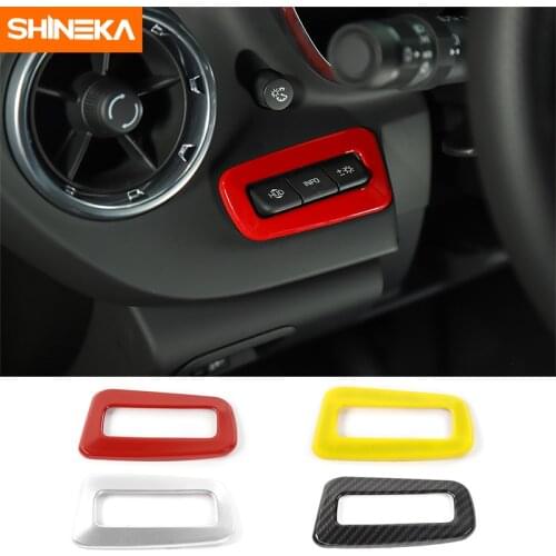 SHINEKA Car Interior Decoration Kits Heads Up Display Control Switches Cover Bezel Panel Frame 6th Gen for Chevy Camaro 2017
