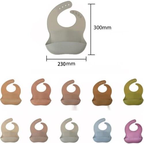 Fashionable Silicon Baby Bib Waterproof Infant Bibs Newborn Feeding Cloth Toddle Boys Girls Adjustable Different Styles Of Bibs