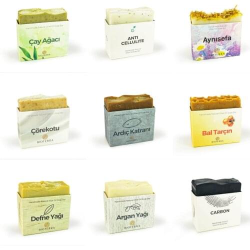Arifoğlu Bioterra 13 different Soap 100% Natural Handmade Whitening Moisturizing Cleaner Antibacterial Hair Skin Beauty