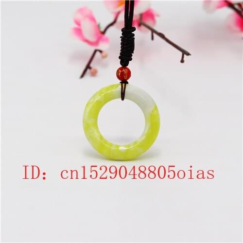 Natural Chinese Jade Pendant Necklace Charm Jewelry Double-sided Carved Amulet Fashion Accessories Gifts for Her
