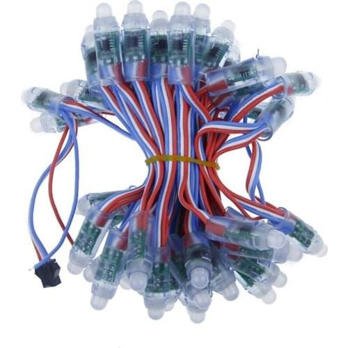 50Pcs 4M/6.5Meter DC5V WS2811 Full Color LED Pixel Light Module 12mm 15cm Wires IP68 Waterproof RGB Digital Led Strings