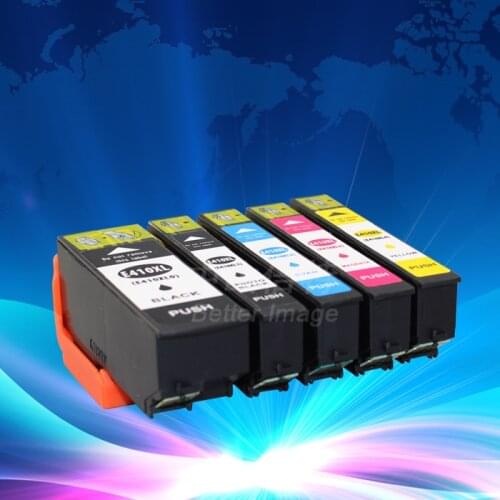 INK WAY Full set, 5 Pack 410 ink cartridge for Epson Expression Premium XP-630 XP-530 XP-830