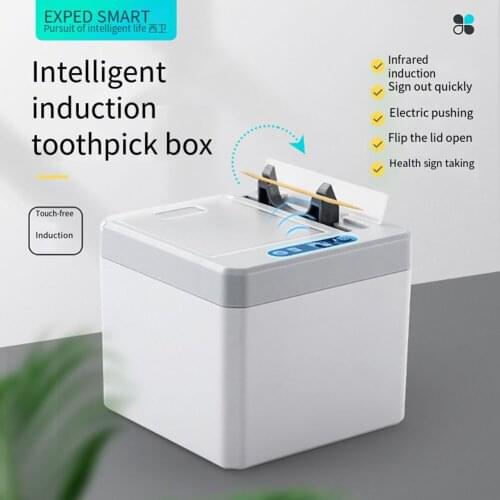 Portable Intelligent Automatic Sensor Toothpick Dispenser Storage Box Hotel Family Gadget Automatic Sensor Dispenser Storage Box