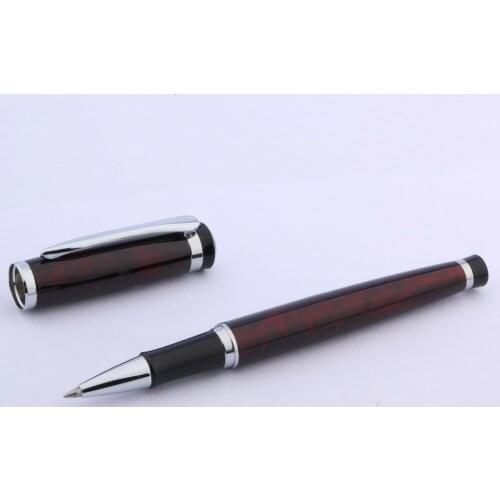 Luxury quality brand 508 Magic Dark Red Silver Trim Metal Rollerball Pen signature pen ball point pen Stationery Office Supplies