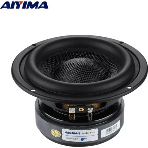AIYIMA 5.25 Inch Subwoofer Speaker 4 8 Ohm 60W Woofer Audio Modification Deep Bass Bookshelf Loudspeaker for Home Theater DIY 1P