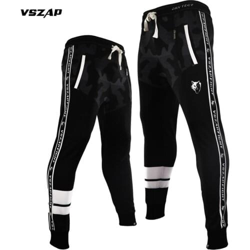 VSZAP sports fitness MMA jogging combat and velvet long pants fighting guard pants male loose training casual autumn