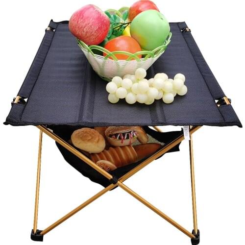 Outdoor Camping BBQ Desk Camping Table Lightweight Oxford Cloth Folding Table Multifunctional Aluminum Alloy Portable
