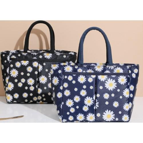 Daisy Lunch Bag For Women Insulation Cooler Bag Kid School Breakfast Tote Travel Picnic Bag Food Portable Lunch Box