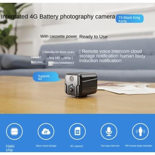 T9 SIM 4g network battery 12 hours video wireless AP 1080P P2P WIFI DV car DVR security guard night vision camera cloud storage