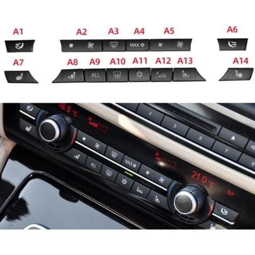 11/12/14pcs Key Caps Repair Kit A/C Heater Button Switch Cover Fit For-BMW 5 6 7 F10 F01 F12 F06 F07 GT F13 61319313923