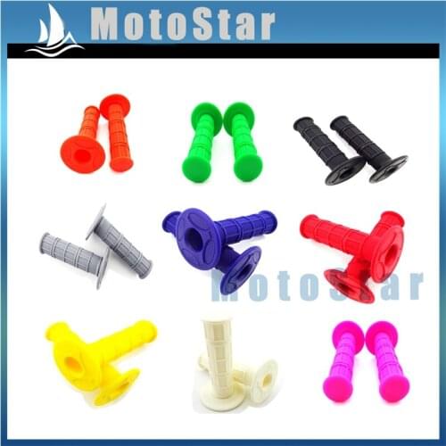 7/8" Durable Soft Rubber Throttle Handle Grips For Chinese Pit Dirt Motor Trail Bike Motorcycle Motocross