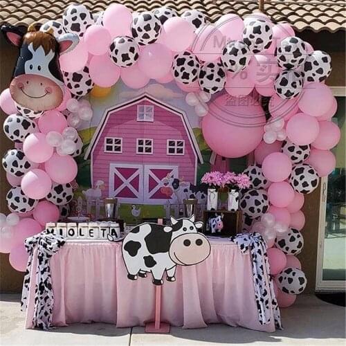 79pcs/set Farm Party Decoration Garland Arch Kit For Kid 1st Birthday Backdrop Latex Air Globos Baby Shower Kids Toys Supplies