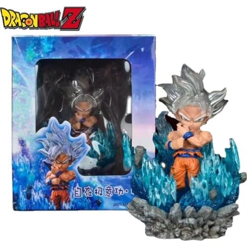 Anime Dragon Ball GK Son Goku LeaGue Transformation WCF Luminescent action figure Ornament model Christmas gifts for kids toy