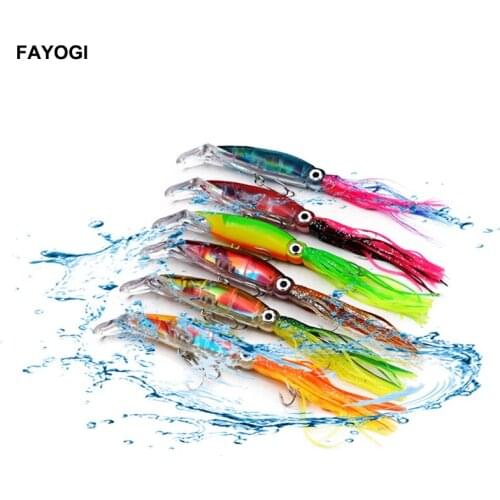 Big Sea Fishing Lures 14cm 40g Squid Lure Silicone Skirt Artificial Wobbler Jigs Lures Deep Sea Bass Bait