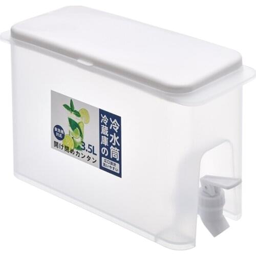 Cold Water Bottle with Faucet for Refrigerator Household Cold Water Bucket High Temperature Resistant Ice Water Cool Tea Teapot