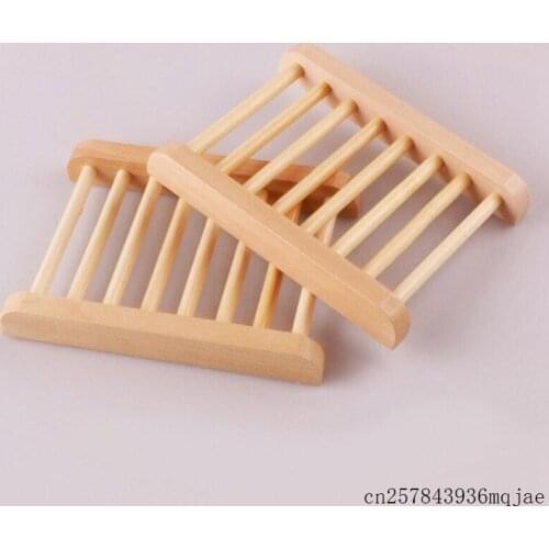 100Pcs Soap Dishes Wooden Soap Trays Storage Soap Rack Holder Plate Box Container Storage Box for Bath Shower