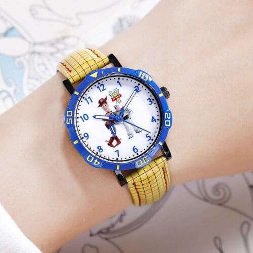 Disney Kids Watch Cartoon Student Donald Duck Childrens Watch Buzz Lightyear Cartoon Quartz Watch Boys Watches Girl Watch