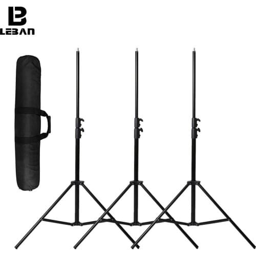 Godox 3pcs 280cm 2.8m 9FT Pro Heavy Duty Light Stand with 100cm Carry Bag for Studio Speedlite Flash DE300 DE400 SK300 SK400