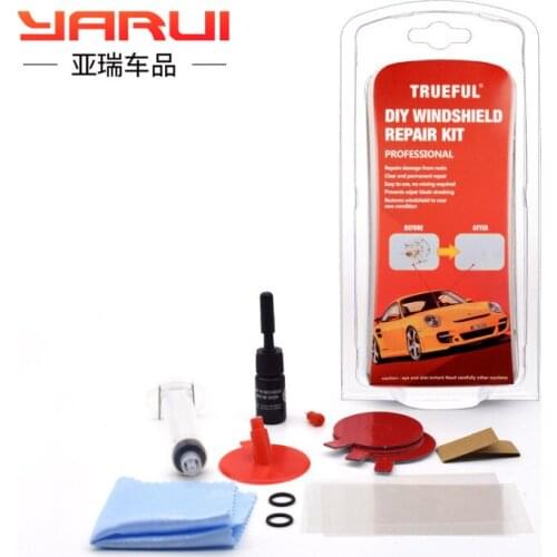 Car glass repair tool front windshield crack reductant liquid glue set