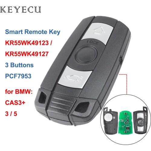 Keyecu KYDZ Replacement Car Remote Key Fob 3 Button for BMW 3 5 Series 323 325 328 330 i xi Ci 525 528 530 550 545 550 2006-2011