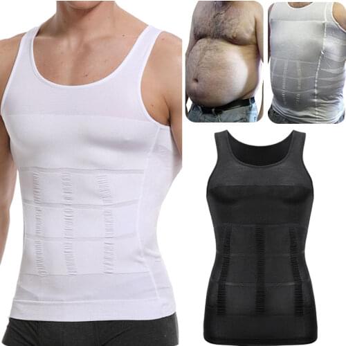 Mens Body Shaper Tummy Slimming Compression Shirt Abdomen Reducer Belly Shapers Gynecomastia Reducing Shapewear Abs Corset Top
