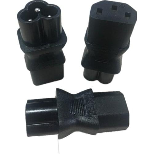 IEC 320 3-Pin C13 Female To C6 Male Cloverleaf Plug AC Power Adapter Converter New