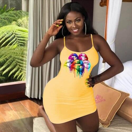 TNNAOFF Sexy Aesthetic Print Bodycon Mini Dress for Women Birthday Outfits Fashion Spaghetti Strap Strapless Overalls Dresses