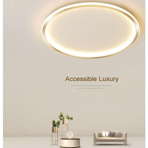 Nordic LED Ceiling Lights Ultra-thin Round Home Decorate Ring Style Lamp Modern Gold Bedroom Living Dining Room Ceiling Lighting