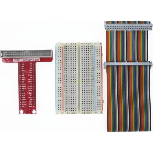 Raspberry Pi 3&Raspberry Pi 2 Model B plus T , expansion DIY kit (GPIO cable + breadboard + GPIO T-adapter plate)