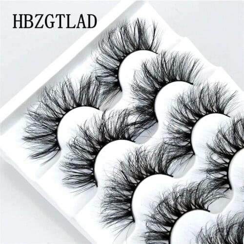NEW 2-5 pairs Fluffy Fake Eyelashes 100% 3D Mink Eyelashes Natural Dramatic Eyelashes Extension False Lashes Makeup Kit Cilios