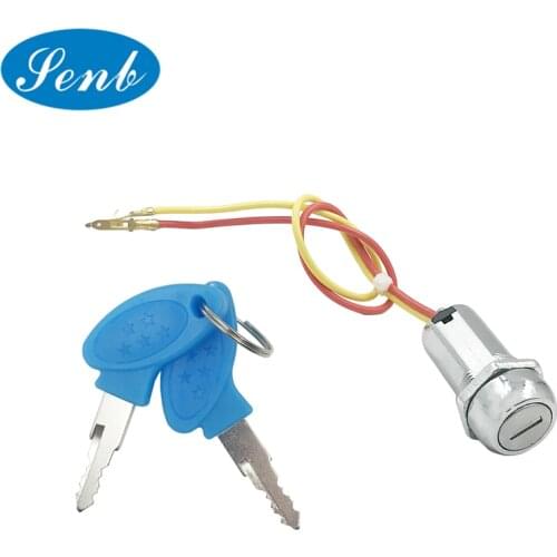 Universal Key Ignition Switch 2 Wire Mobility Scooter with Key for Electric Scooter Electric Bicycle Throttle Lock