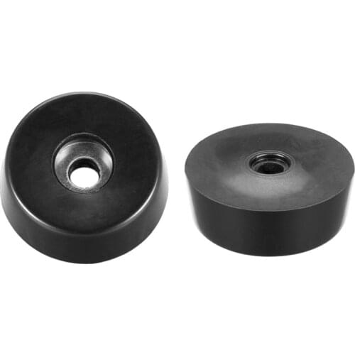 Uxcell Rubber Feet Bumpers Pads D25x23xH9mm Black 50pcs