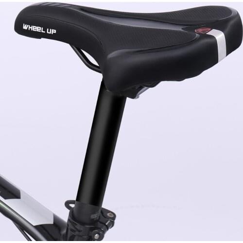 High-elastic shock absorber with safety reflective strip breathable MTB bicycle seat Mountain Bike Bicycle Skidproof Saddle Seat