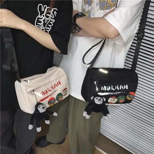 Women Shoulder Bag Unisex Fashion Pure Color Casual Tote Outdoor Bag Canvas Handbag couples Zipper Messenger Bags Sac Main Femme