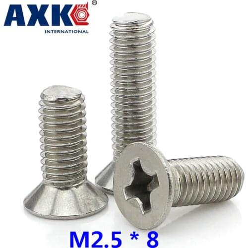 2021 Sale Vis Screws For Laptops Axk 50pcs 304 Stainless Steel Countersunk Head Phillips Screws / Flat Machine M2.5 * 8 Gb819