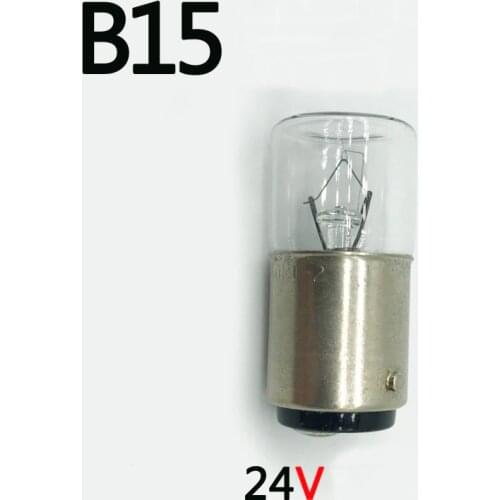 24V 10W B15 Flat Head Machine Tool Alarm Indicator Bulb Bayonet Signal Lamp Light 10pcs