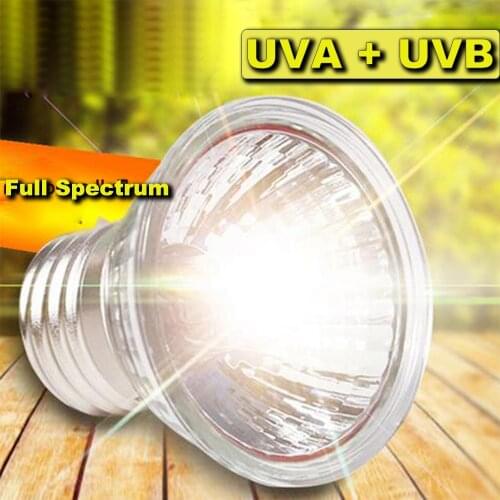 25/50/75W UVA UVB Reptile Lamp Bulb Turtle Basking UV Light Heating Lamp Amphibians Lizards Temperature Control Lamp RT0001