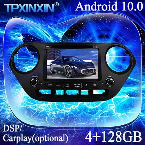 4G+128G PX6 Android 10 For Hyundai Grand I10 2013-2016 Carplay Multimedia Player Tape Recorder GPS Navi Auto Radio Head Unit DSP