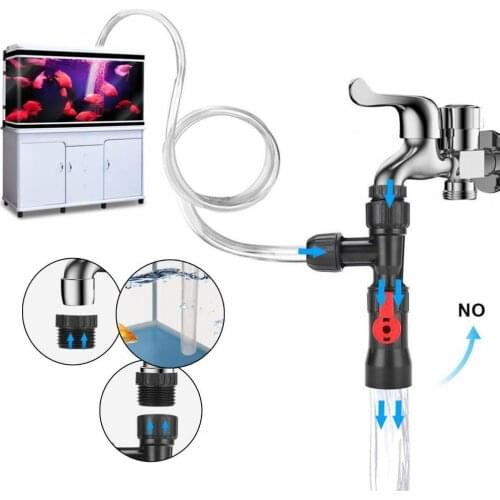 Aquarium Filter Cleaner Hands-free ABS Fish Tank Water Changer Impurities Filtration Water Change Pump Fish Accessories