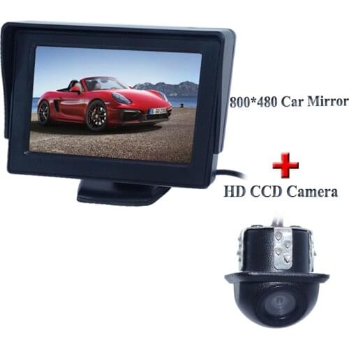 AUTO car rear camera HD+shock proof and 4.3"car reverse monitor car rear backing system set for Volvo for Saab for Honda ect