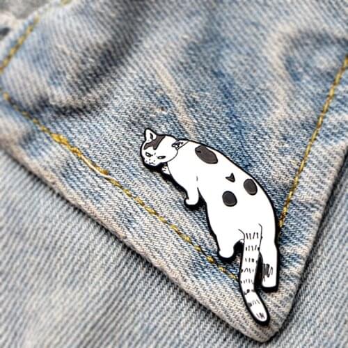 DMLSKY Cat Art Enamel Pins and Brooches Lapel Pin Backpack Bags Badge Clothing Decoration Gifts M3536